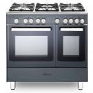 CK 406 SL - Twin Cavity Dual Fuel Range Cookers 90 cm in Slate Grey & Stainless Steel
