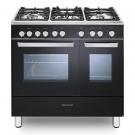 CK 407 G - Twin Cavity Gas Range Cookers 90 cm in Black & Stainless Steel