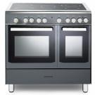 CK 418 SL- Twin Cavity Electric Range Cookers with vitroceramic hob top 90 cm in Slate Grey & Black